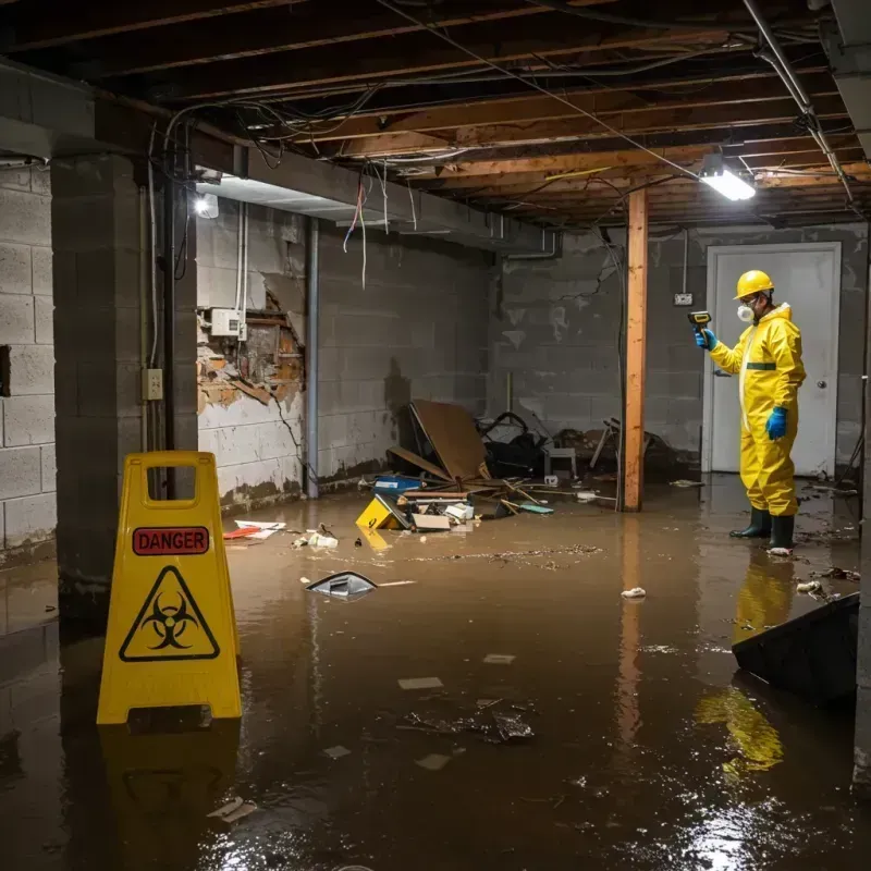 Flooded Basement Electrical Hazard in Stuart, FL Property